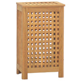 Laundry Basket Natural Solid Teak Wood 340760