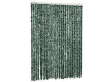 Fly Curtain Green and White 118x220 cm Chenille 4004887