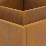 Fire Pit Brown 80 x 80 x 40 cm Weathering Steel 858965