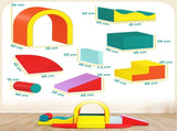 Kids Soft Play Set, 10PCs PU Leather Foam Climbing Blocks for Climb and Crawl, Educational Toys for T3398P553439