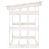 Firewood Rack White 108x64.5x77 cm Solid Wood Pine 822433