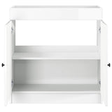 Bathroom under Sink Cabinet High Gloss White 56 x 37.5 x 81 cm 890068