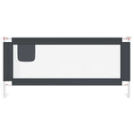 Toddler Safety Bed Rail Dark Grey 200x25 cm Fabric 10233