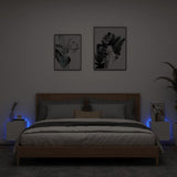 TV Wall Cabinets with LED Lights 2 pcs White 30.5x35x30 cm 837219