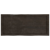 Table Top Dark Brown 100x40x cm Treated Solid Wood Live Edge 364015