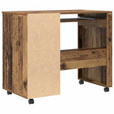 Desk with Wheels Old Wood 91 x 50 x 77 cm Engineered Wood 869536