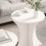 Coffee Table 2 pcs White Solid pine wood 873566