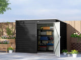 6 x 4ft Metal Garden Storage Shed, Outdoor Tool Storage Shed with Lockable Door and Gloves for T3398P328513