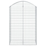 Arched Gabion Basket 100x50x140/160 cm Galvanised Iron 153437