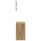 Bathroom Cabinet with Mirror Artisan Oak Engineered Wood 856043