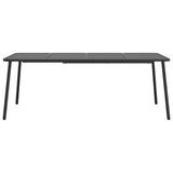 Garden Dining Set Anthracite Powder-Coated Steel Large Stackable 3187996