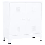 Storage Chest White Steel Medium Storage Chest Rectangular 339624