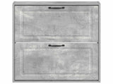 Wall-Mounted Shoe Cabinet UTRECHT 71 x 17 x 86 cm Concrete Grey 897738