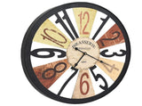 Wall Clock Multicolour Metal, Paper 60 cm Diameter 283863
