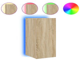 TV Wall Cabinet with LED Lights Sonoma Oak 30.5x35x70 cm 837236