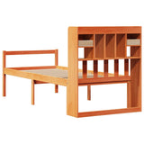 Bookcase Bed without Mattress Wax Brown 75x190 cm Small Single Solid Wood Pine 3322065
