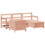 ZNTS 5 Piece Garden Sofa Set Solid Wood Douglas Fir 3250498