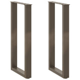 Console Table Legs U-Shaped 2 pcs Natural Steel 28x cm Steel 4013171