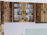 Wall Glass Cabinet LUCCA Old Wood 80 x 31 x 80 cm 885073
