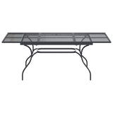 Extendable Mesh Dining Table Anthracite 212 x 90 x 76 cm Steel 42033195
