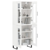 Highboard White 69.5x34x180 cm Engineered Wood 3198297