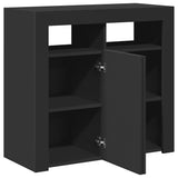 Sideboard with LED Lights Black 80x35x75 cm 804329