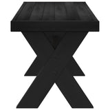 Dining Bench NOAIN 120 x 41 x 45 cm Solid Pine Wood Black 42020928