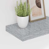 Floating Wall Shelves 4 pcs Concrete Grey 40x23.5x3.8 cm MDF 326593