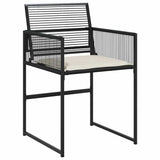 Garden Dining Set 5 pcs Black Powder-Coated Steel 3379324