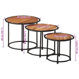 Nesting Tables 3 pcs Solid Wood Acacia 358931