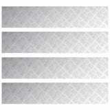 Stair Tread Rectangular 4 pcs Silver 100 x 20 cm Aluminium 4104268