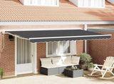 Awning Frame Anthracite 400 x 200 cm Polyester with PU coating 3329793