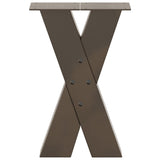 Coffee Table Legs X-Shaped 2 pcs Natural Steel 38x cm Steel 4012955