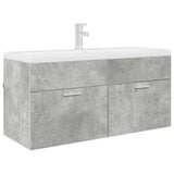 Sink cabinet with Storage Concrete Grey Engineered Wood 880438