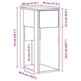 Computer Tower Stand with Drawer White 30x44x74 cm 858731