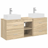 Bathroom Cabinet Set 3 pcs Sonoma Oak 49.5 x 41 x 62.5 cm 3405837
