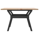 ZNTS Coffee Table Y-Frame 70x70x40 cm Solid Wood Pine and Steel 3282705