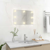 Wall Mirror with LED Lights Rectangular Glass 3078637