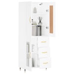Highboard White 69.5x34x180 cm Engineered Wood 3199921