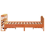 Bed Frame without Mattress Wax Brown 140x200 cm Solid Wood Pine 3306227