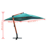 Floating Garden Parasol Green Polyester Large Height-Adjustable 40079