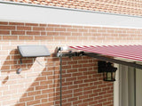 Retractable Awning Red and white 450 x 300 cm Fabric 3330918
