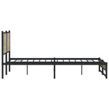Metal Bed Frame without Mattress Sonoma Oak 180x200 cm Super King 3301395