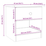 ZNTS Bedside Cabinet ALTA 41x35x41 cm Solid Wood Pine 353913