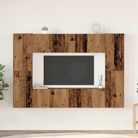 TV Cabinet Set 8 pcs Old wood 60 x 30 x 30 cm Engineered wood 3393375