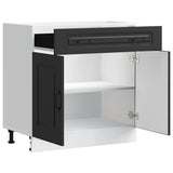 Kitchen Base Cabinet Kalmar Black Engineered Wood 853498