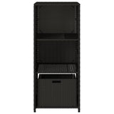 Garden Storage Cabinet Black 50x55x115 cm Poly Rattan 365547