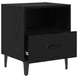Bedside Cabinet with Drawer 2 pcs Black oak 40 x 35 x 47.5 cm 880602
