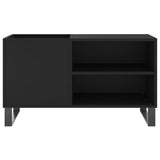 Record Cabinet Black 85x38x48 cm Engineered Wood 831709