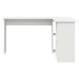 Desk with Shelf White 142 x 102 x 73 cm Engineered Wood 869290